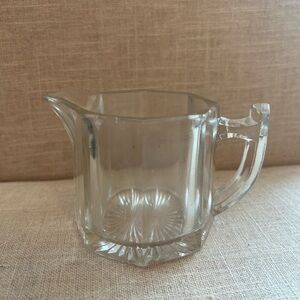 Vintage glass coffee creamer dish